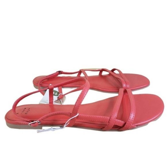 A New Day Kaia Strappy Sandals Coral Red 6 - Picture 7 of 9